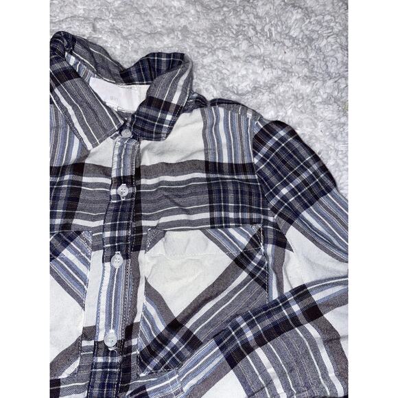 Bella Dahl girl sz. 14 plaid collar button down. Cute, soft - Picture 3 of 9